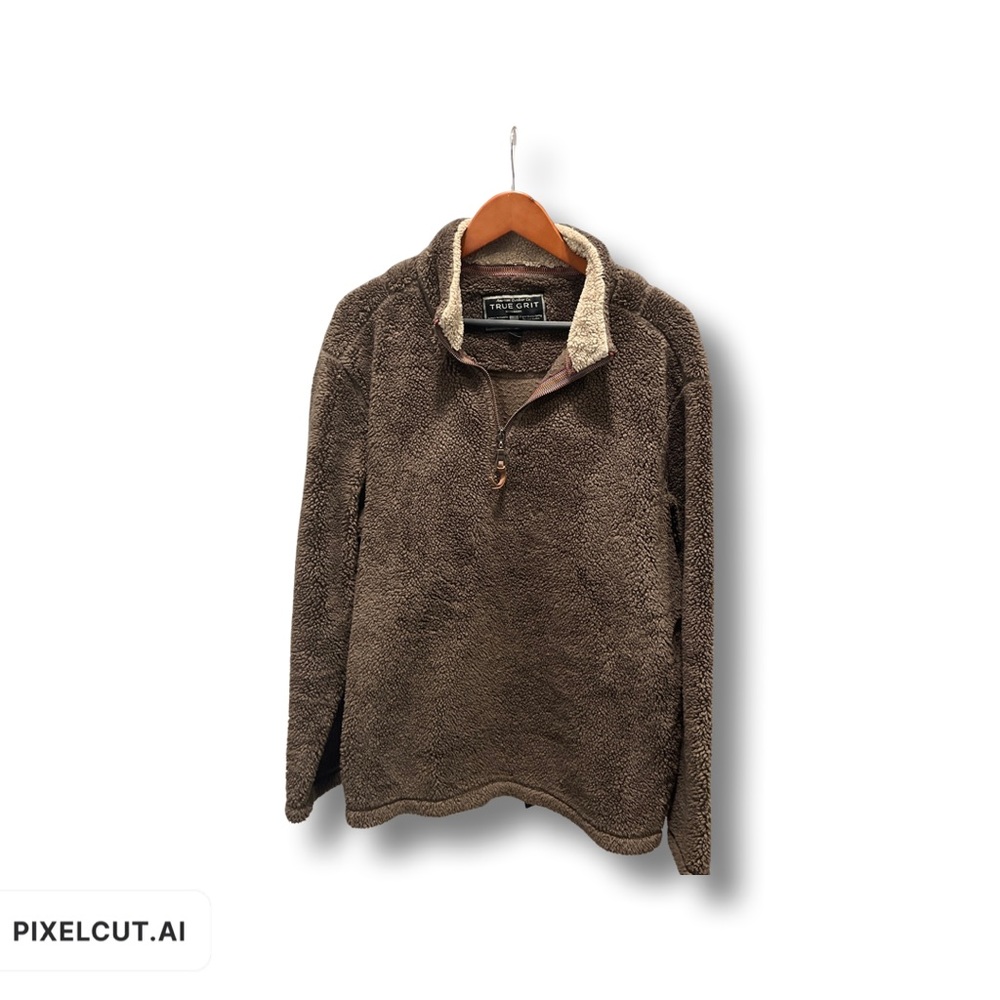 TRUE GRIT MENS SHERPA PULLOVER
